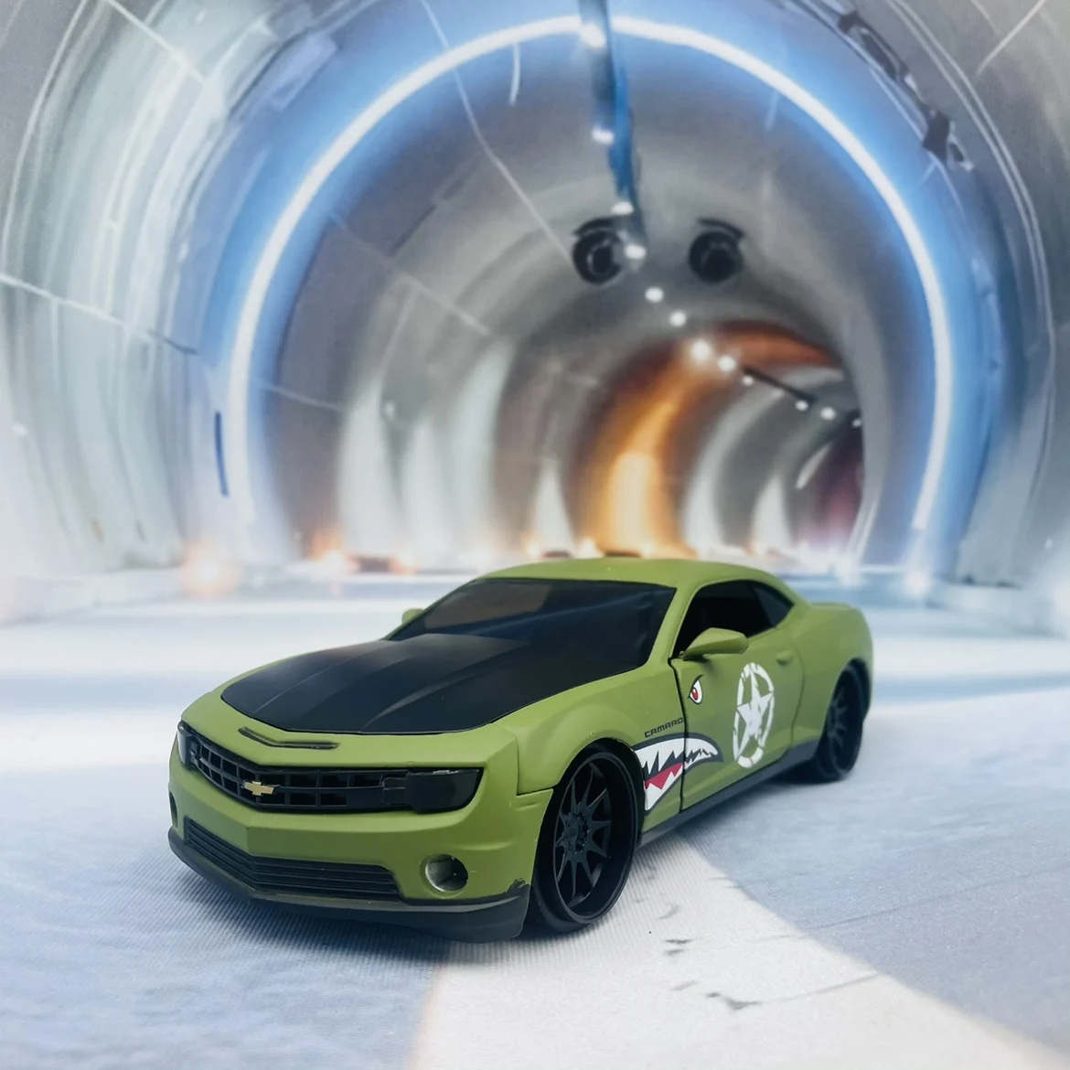 

1:24 Camaro Shark Muscle Car, легкосплавный автомобиль, литье под давлением и игрушечный транспорт, модель автомобиля, миниатюрная масштабная модель автомобиля для детей