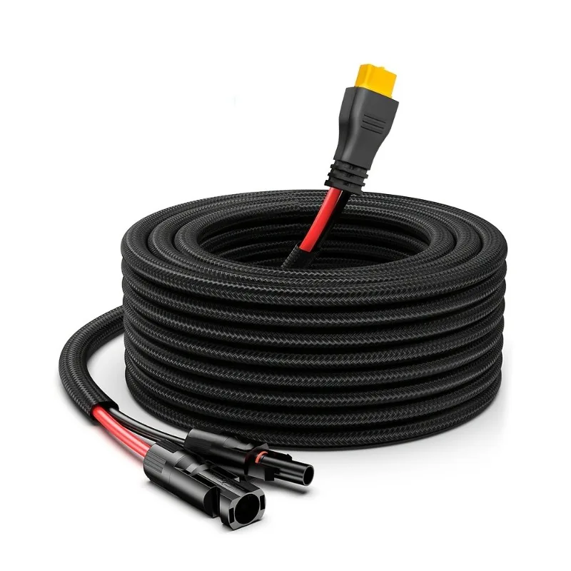 Heavy Duty MC-4 to XT60 Extension Wire with Fiberglass Sheath 3/4.5/6M Length for Solar Panel Vehicle Battery Charging