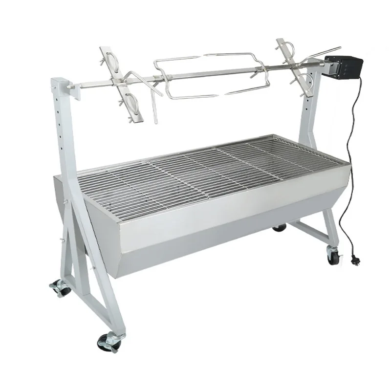 Commercial Auto Rotisserie Grill Machine for Whole Lamb Pig Chicken Charcoal BBQ Roaster