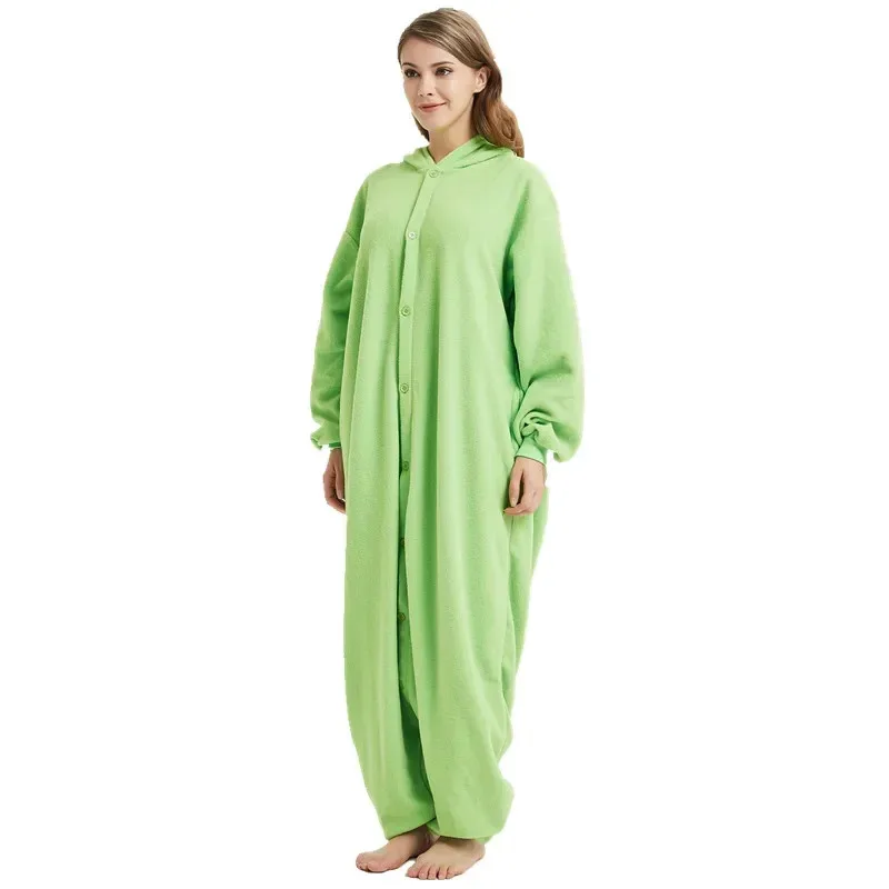 New 2025 Monster Mike Cosplay Kigurumi Adults Onesies Women Pajamas Fleece Costume Jumpsuit eqs9X