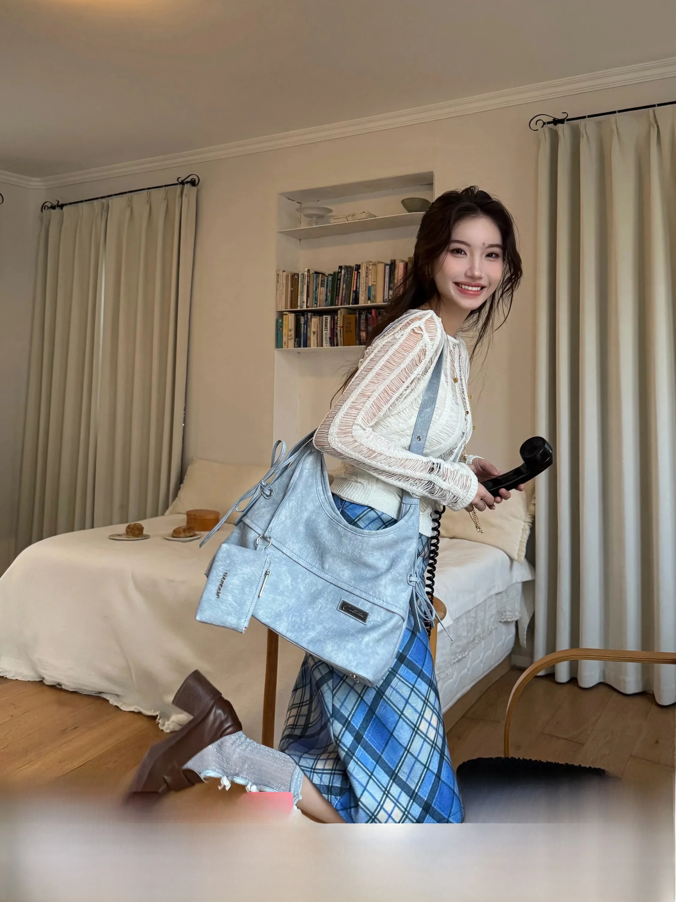 Cultivator Original Casual Versatile Large Capacity Commuter Relaxing Single Shoulder Slant Cross Hobo2026 Summer New