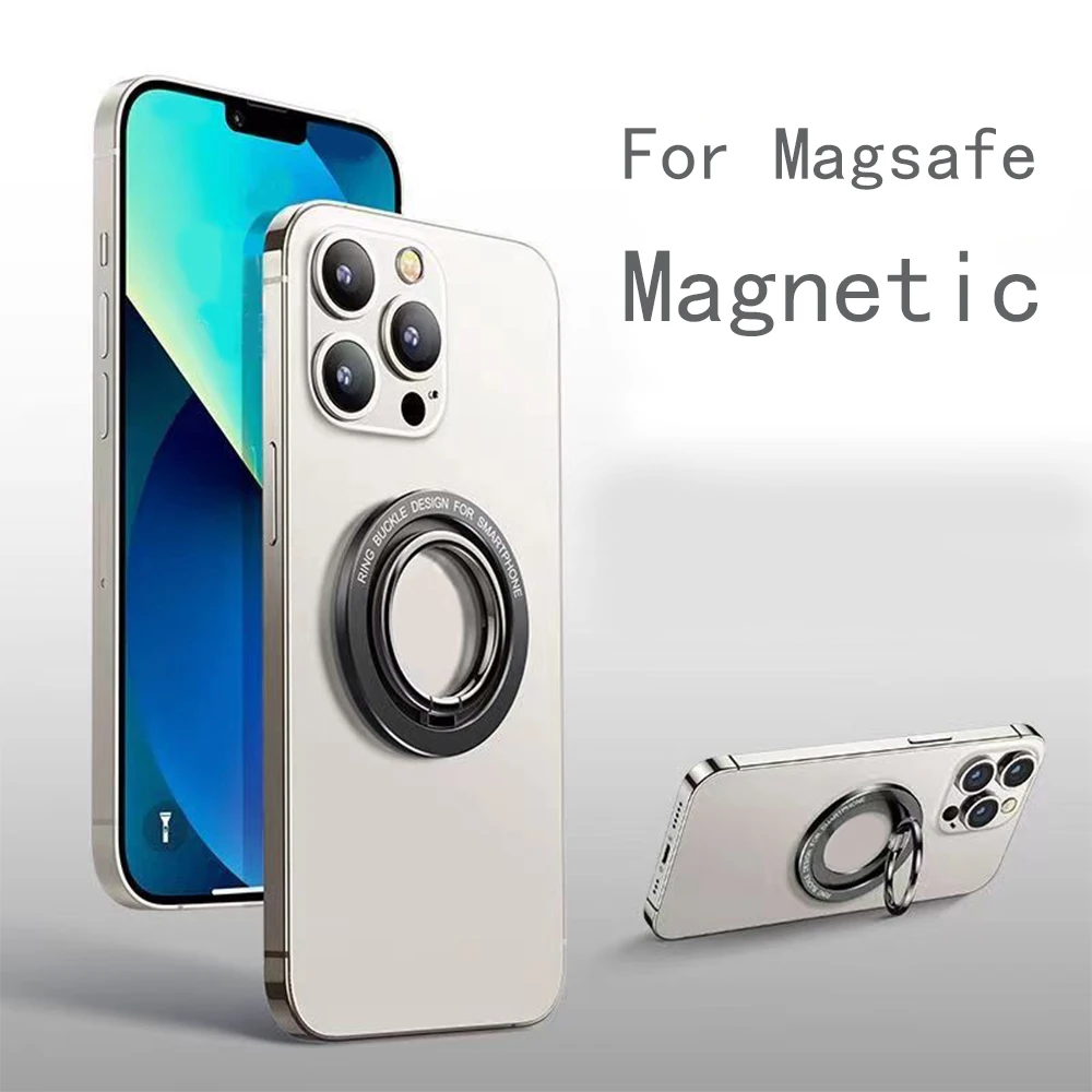 For Magsafe Magnetic Portable Rotate 1Pcs Strong Suction Rotating Folding 360 Ring Phone Holder Alloy Portable Universal Desktop