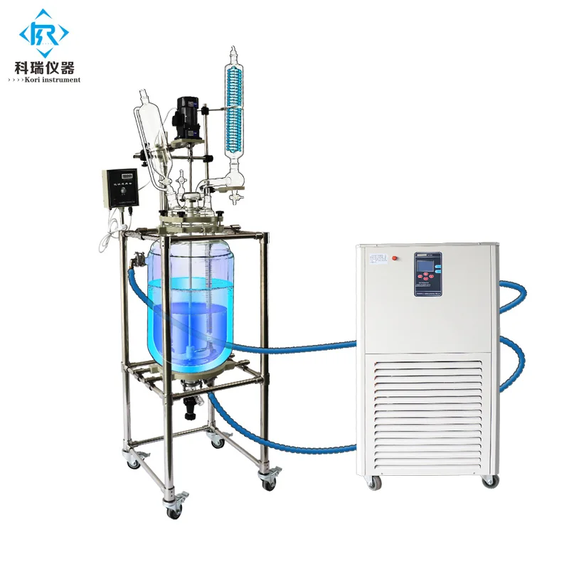 Jacketed Glass Reactor 150L with borosilicate glass 3.3 Glazing Reaction Kettle