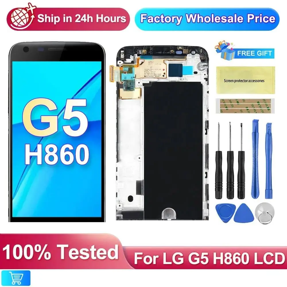 100% tested lcd for LG G5 LCD Display Touch Screen Digitizer Assembly for LG H840 H850 H860 Mobile phone LCD replacement parts.