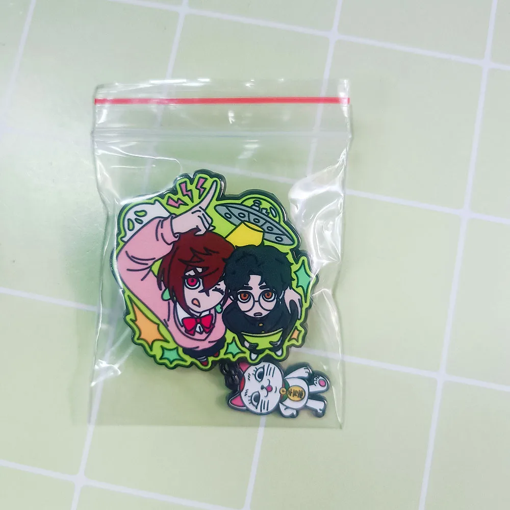 Dan Da Dan Ayase Momo Takakura Ken Okarun Turbo Granny Power Emaille-Pin Manga Glückskatze Anhänger Brosche Cartoon-Fan-Geschenk Abzeichen A – Detail 9