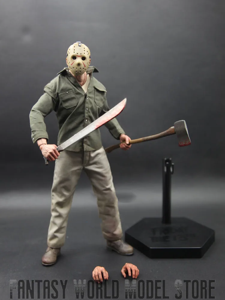 Sideshow 100360 1/6 Scale Male Solider Jason Voorhees with Mask Full Set Collectible 12'' Action Figure Model Toy for Fans Gifts