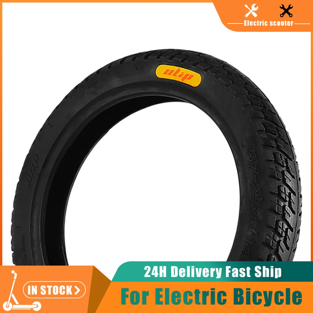 

14x2.125 tire For Electric Bicycle 57-254 Tubeless Tire 14 Inch14*2.125 Rubber Vacuum Tyre Replacement Electric Bike Accessories