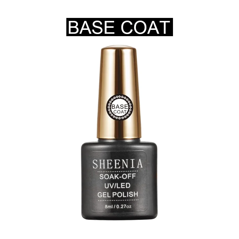 Sheenia BMT028C Gel-Nagellack, Basisgrundierung und mattierter Decklack, transparente Grundierung, Soak-off-Lack, Roségold-Lack