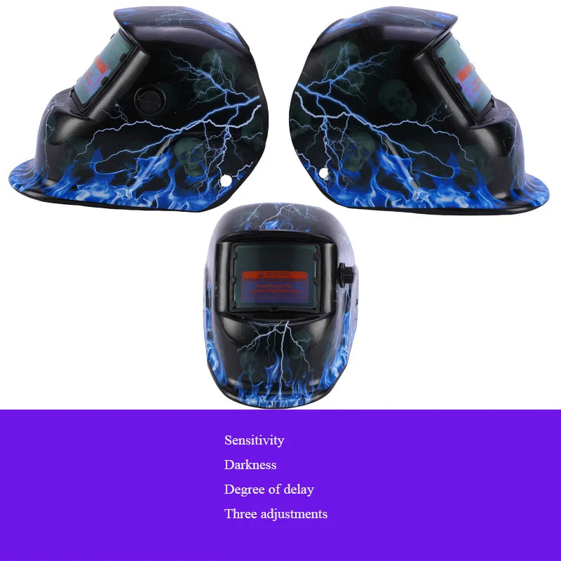 Auto Dimming Welding Facemask Heat Insulation Head-mounted HD LCD Screen Welding Helmets Solar Charging Welder Goggles Mask