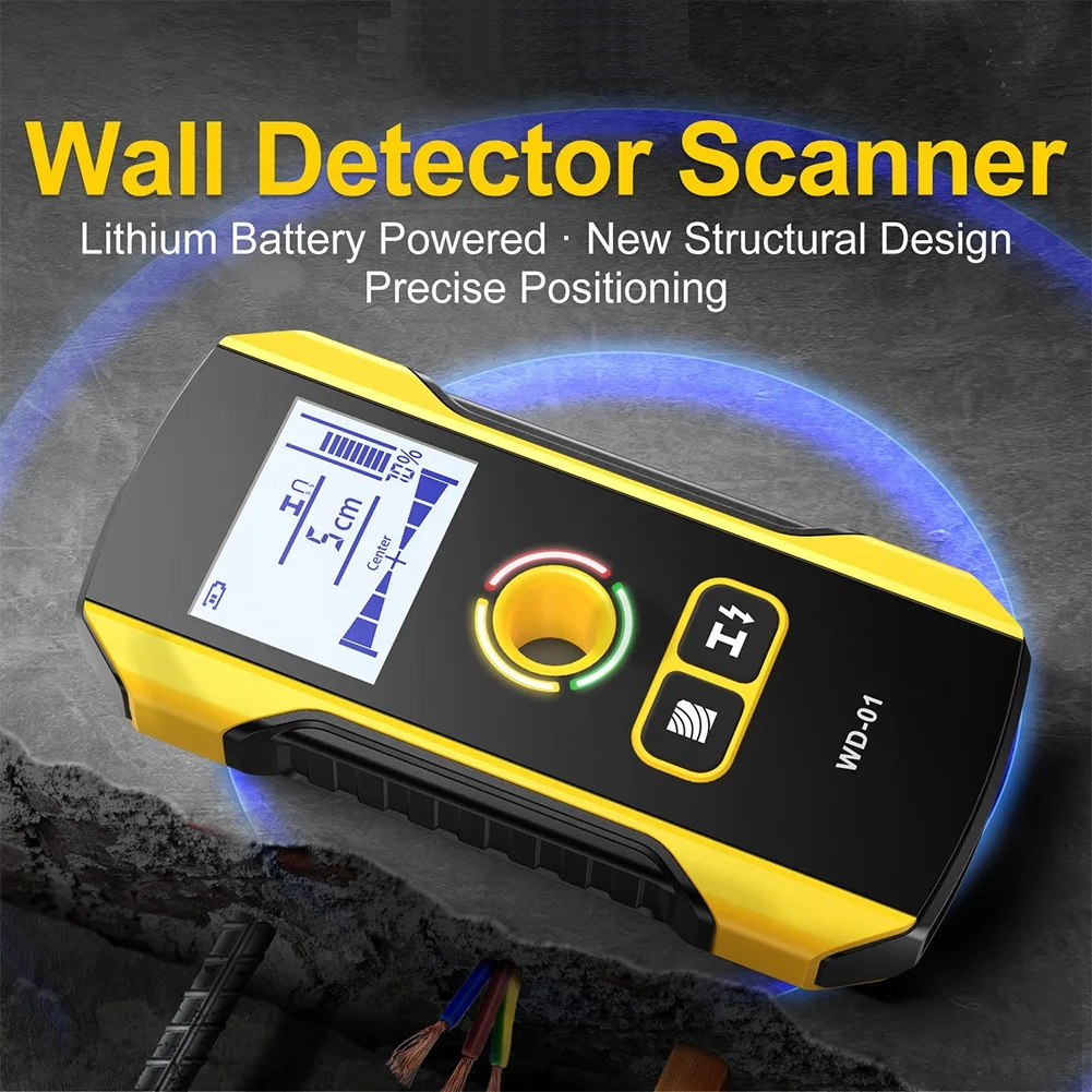 

For FNIRSI WD-01 Metal Detector Wall Scanner With Newly Designed Positioning Hole For AC Live Cable Wires Metal Wood Stud Find