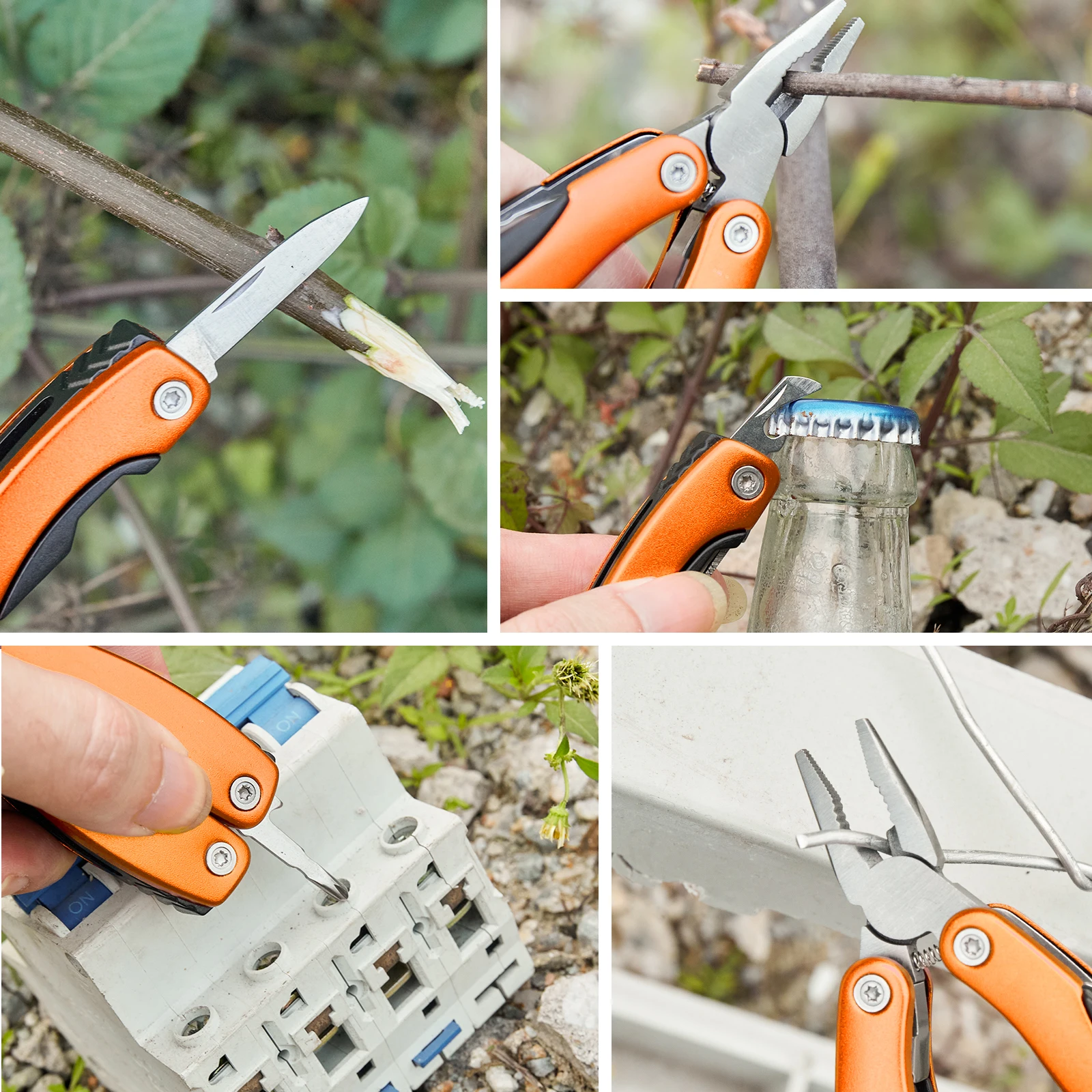 Multitool Pliers Folding Multifunctional Pliers Outdoor Camping Portable Folding Kinfe Pocket Pliers Gifts for Men Dad Husband