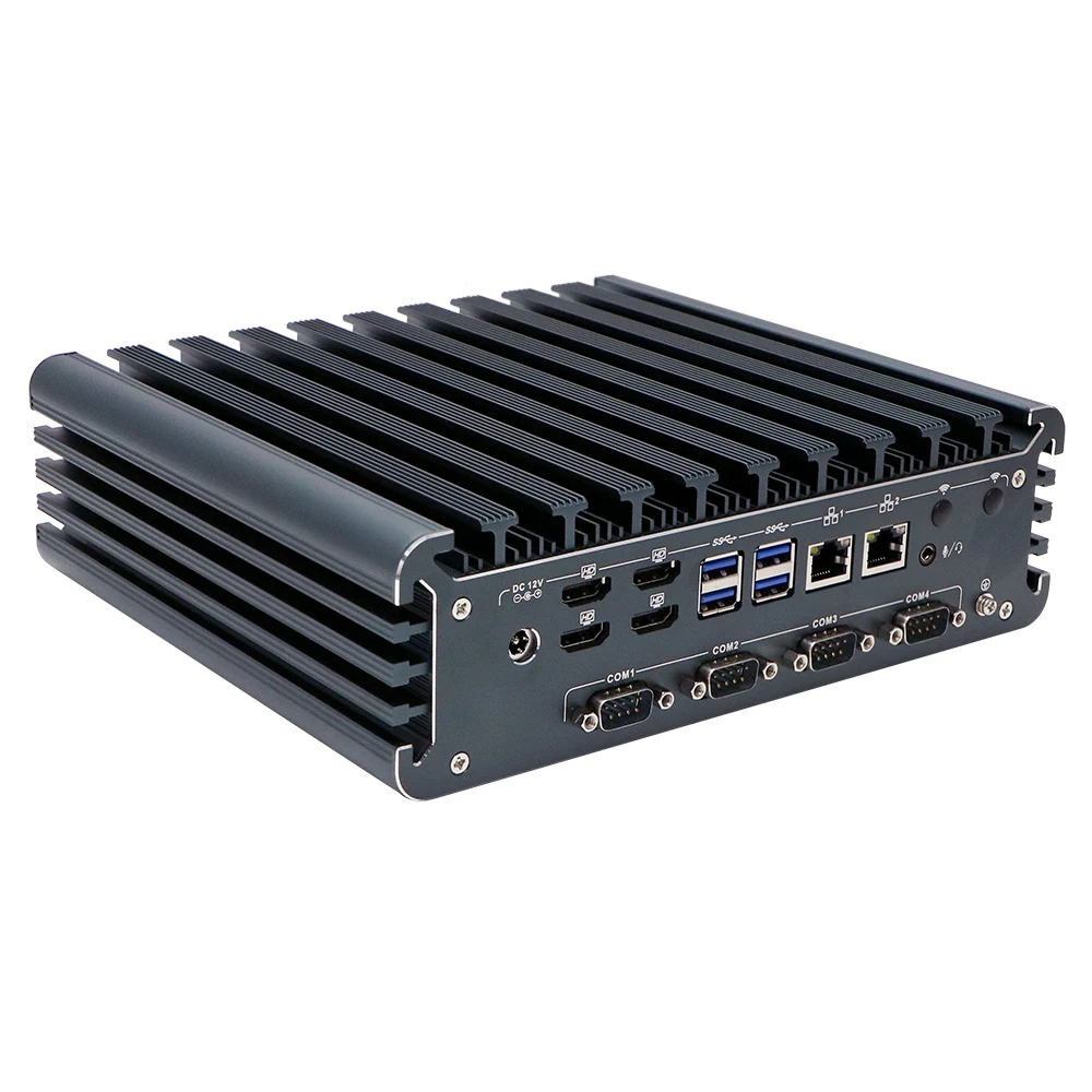 Partaker Industrial Computer 12th Gen I7 1255U I5 1235U Win11 Pro Dual Nic 4 x HD Display X86 Fanless Linux Mini PC