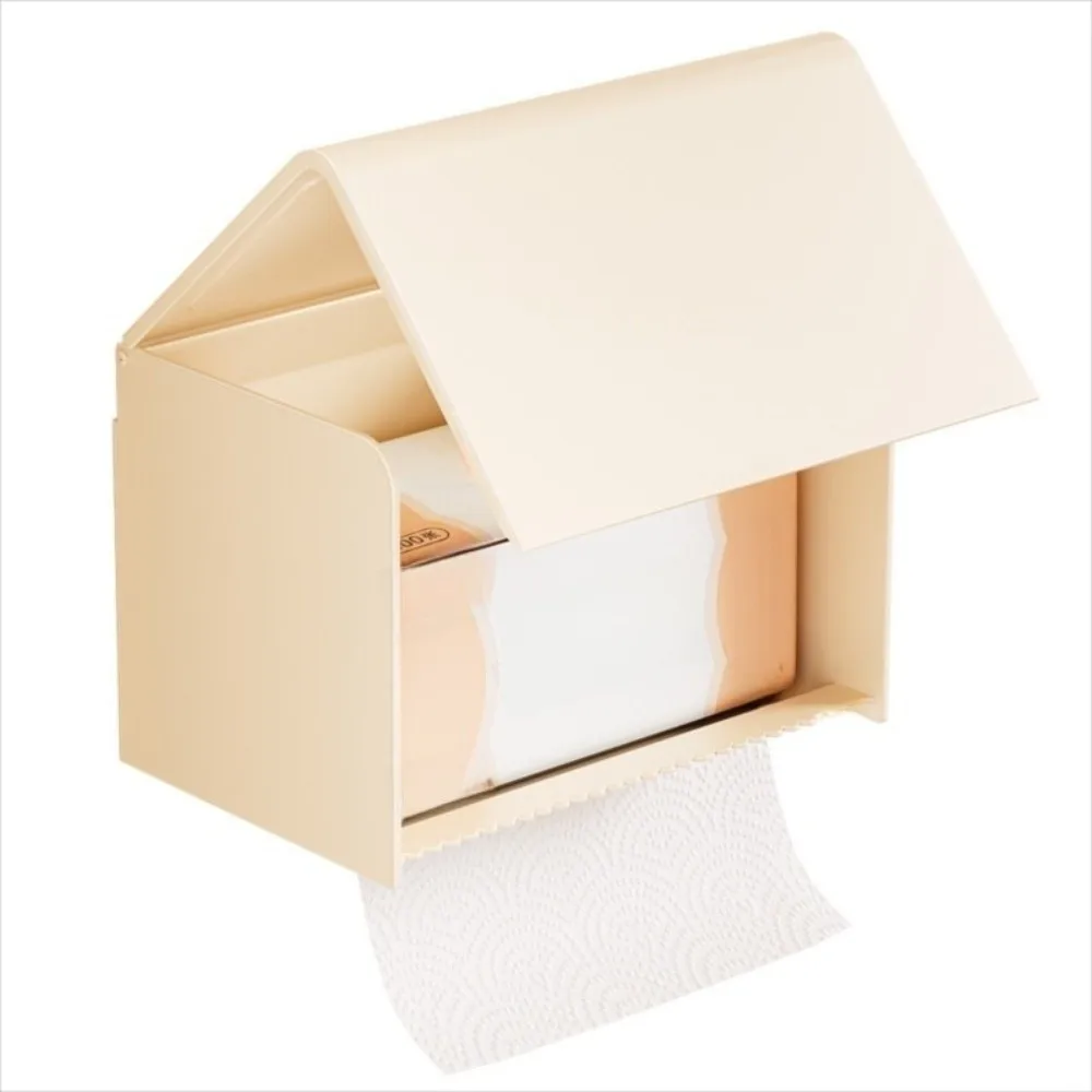 Caja de papel higiénico resistente al agua, estante de almacenamiento montado en la pared con gran capacidad de carga, organizador reutilizable, soporte estable para teléfono para el hogar