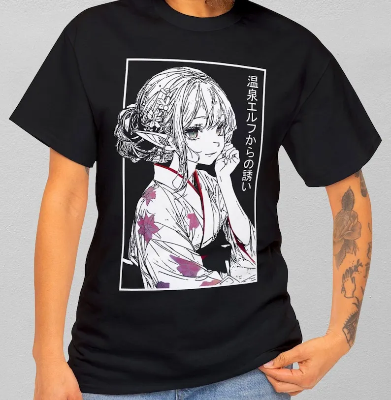 

Anime Shirt, Vintage Grunge Anime, Manga Girl shirt, Anime Drip, Manga, Japanese Streetwear, Anime gift, Onsen Elf