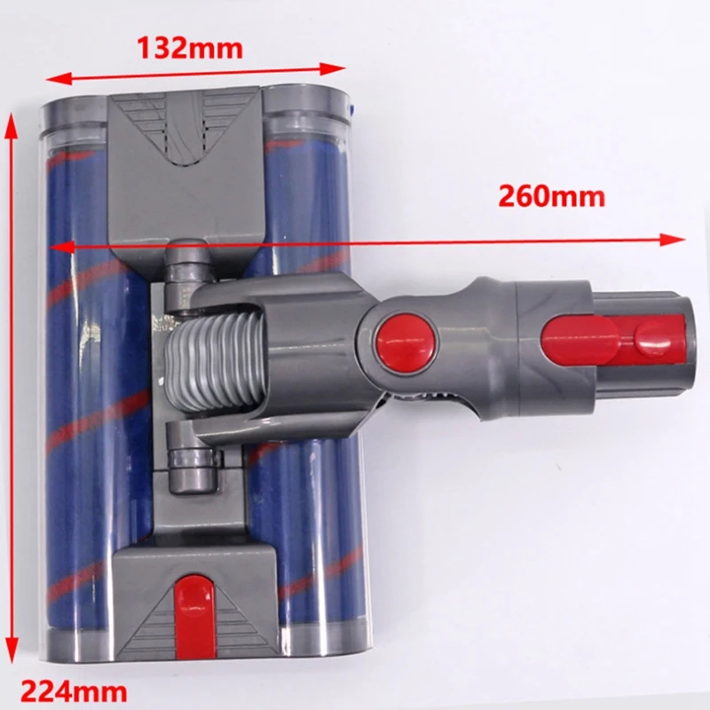 Cepillo eléctrico Universal de doble rodillo para aspiradora, cepillo de piso grande, accesorios para Dyson V7, V8, V10, V11