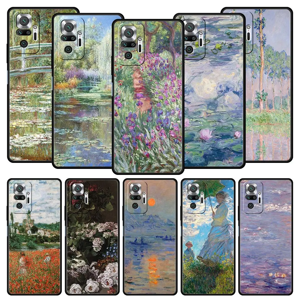 Claude Monet Impressionism Painter For Xiaomi Redmi Note 12 Phone Case 10C 10 11 9 8 Pro Plus 9S 7 8T 9T 9A 8A 9C K50 K40 Cover