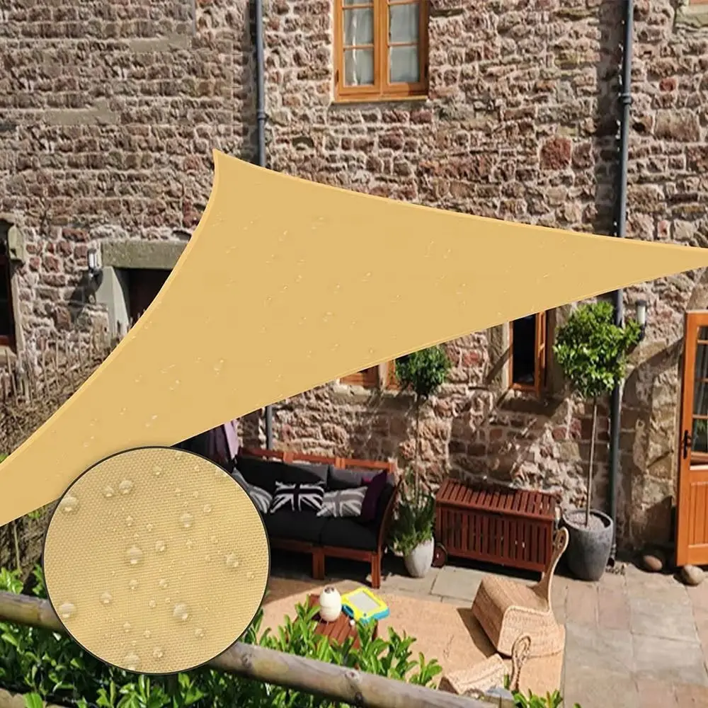 

Sun Protection Triangle Waterproof Sun Shelter 2x2x2M Size 95% UV Block Outdoor Canopy Durable Portable Shade Sail Camping