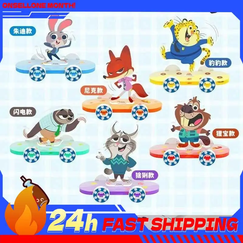 6 stylów Disney Zootopia 2 Akrylowy Stojak Hulajnoga DIY Dekoracja Szop Pracz Bobert Niedźwiedź Śliczna Podstawka Judy Zabawki Nick Prezenty