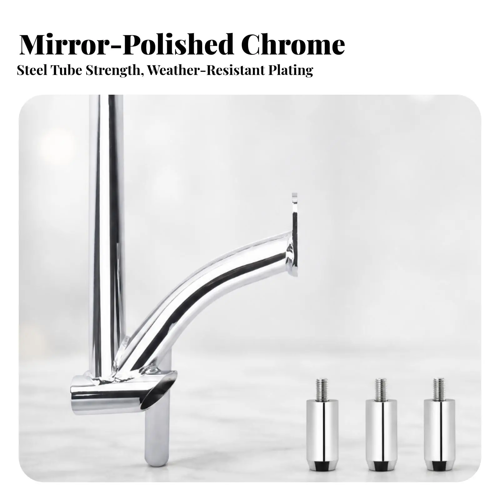 Cylindrical Rear Motorcycle Guard Chrome-Plated Rear Motorcycle Crash-Bar Assembly Touring Saddlebag Crash Bar Kit