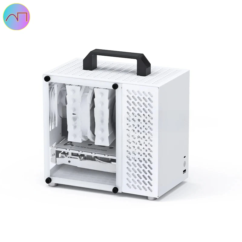 

Beniu U35 ITX Портативный боковой прозрачный настольный компьютер SFX Блок питания Маленький полностью алюминиевый корпус без K66