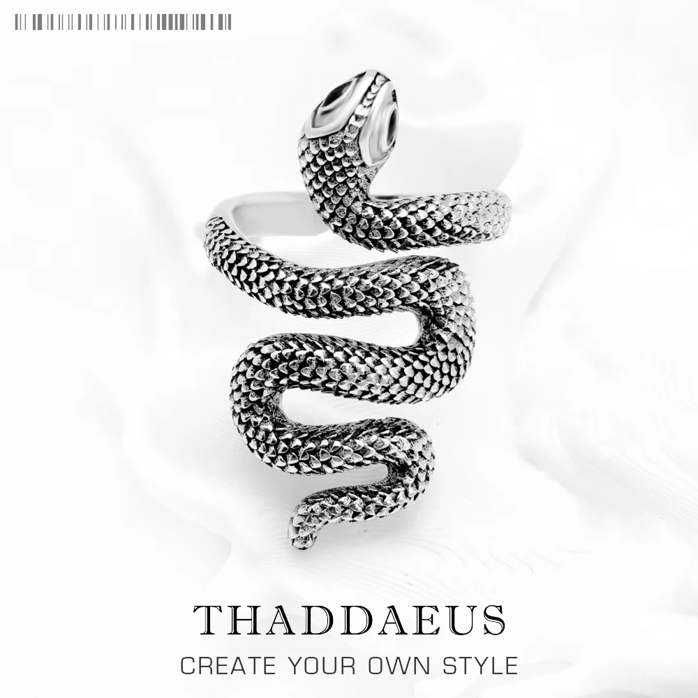 

Ring Blackened Snake,Europe Style Glam Fine Jewerly For Women Gift In 925 Sterling Silver