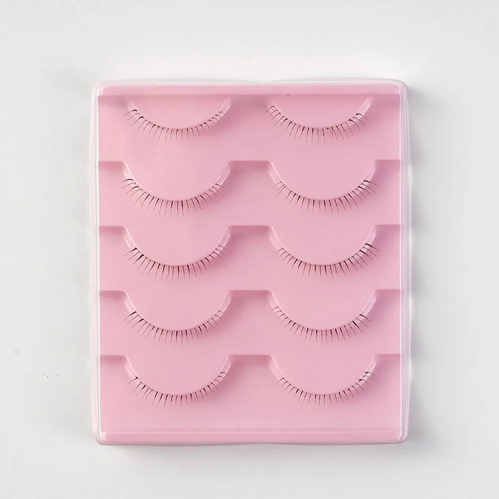 5 ペアソフト全ペア下まつげ透明幹小さな悪魔ワンピースつけまつげ DIY まつげエクステ美容