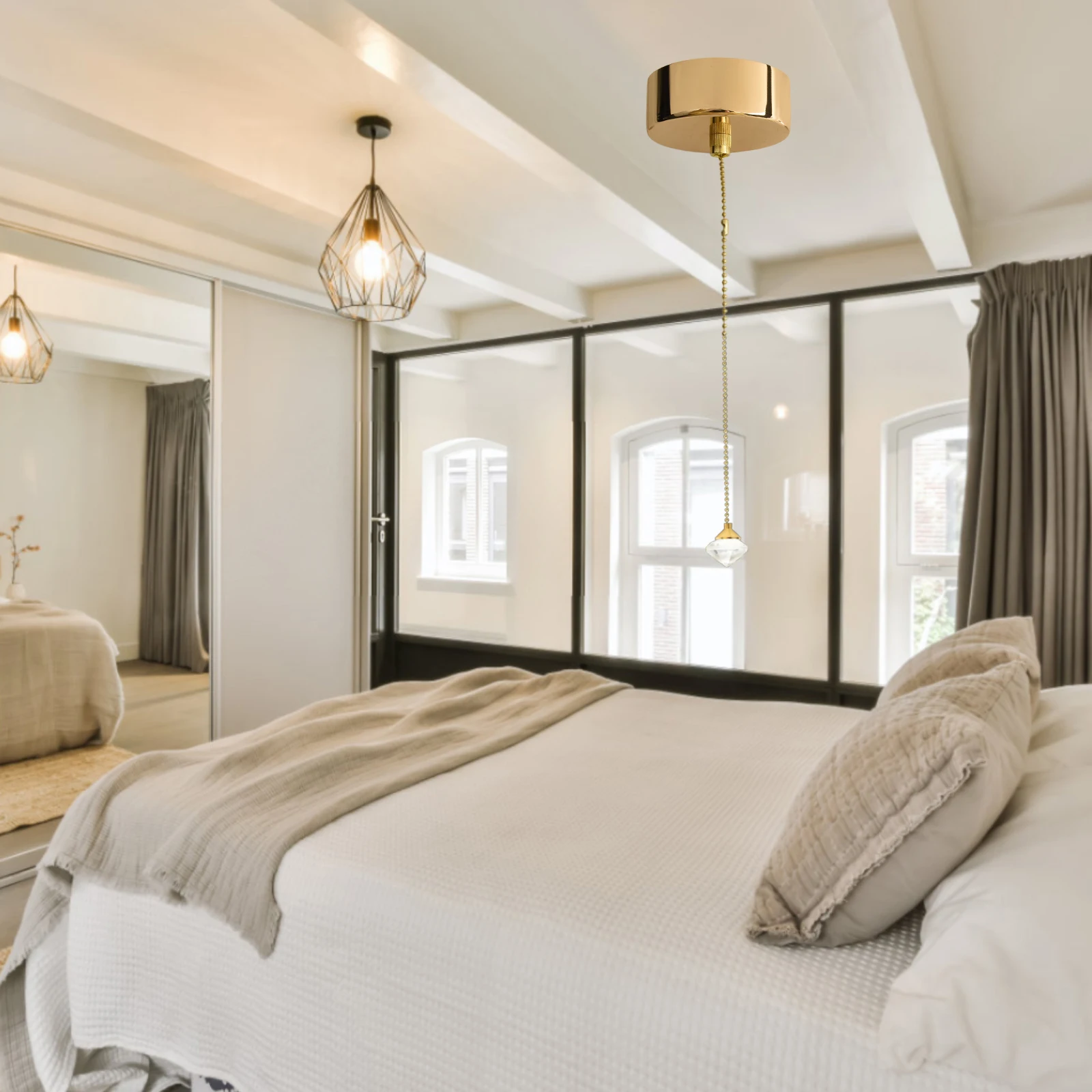 Sleek Design Combined with Functionality Pull Cord Light Switch Pendant Perfectly Suited for Your Bathroom Needs