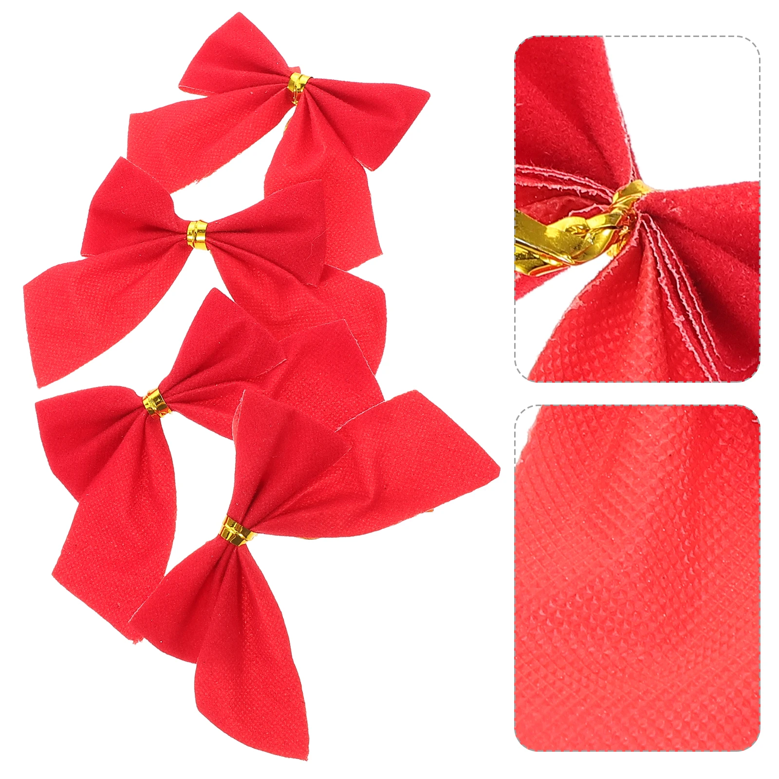 

12pcs Bowknot Christmas Christmas Tree Ornaments Tree Ornaments 5x6cm Material Festive Hanging Decorations for Home Party DIY