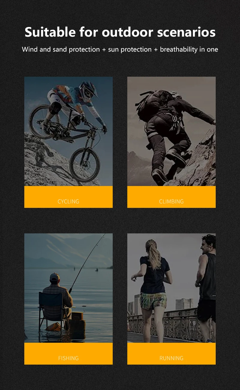 Atmungsaktiver, kühler Camo-Halswärmer, winddichter Mesh-Tubeschal, UV-Sonnenschutz für Radfahren, Wandern, Camping. – Detail 10