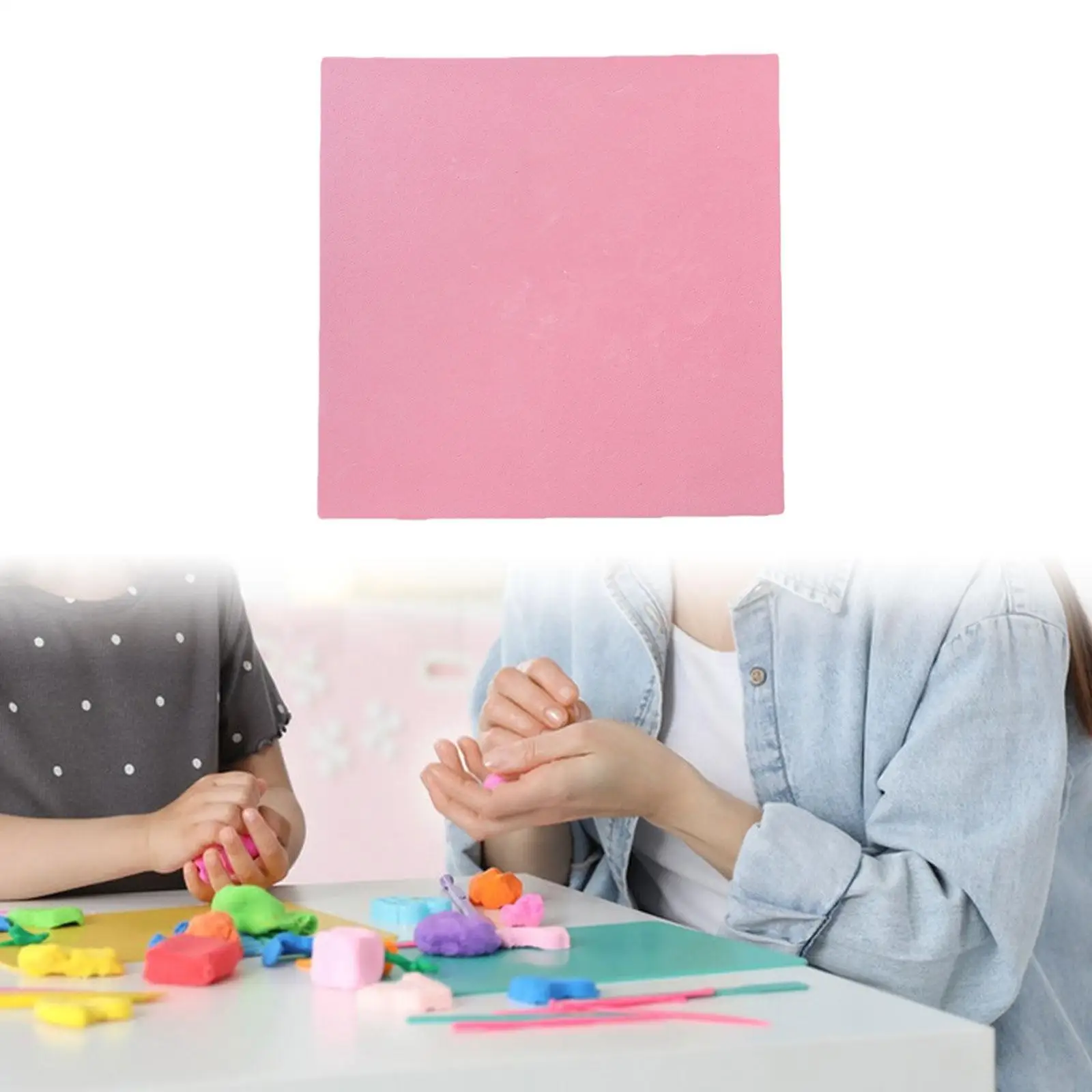 Pottery Toy Clay Flower Modelling Pad Pink PLA Fondant Sponge Mat Non Stick for Jewelry Making and Cake