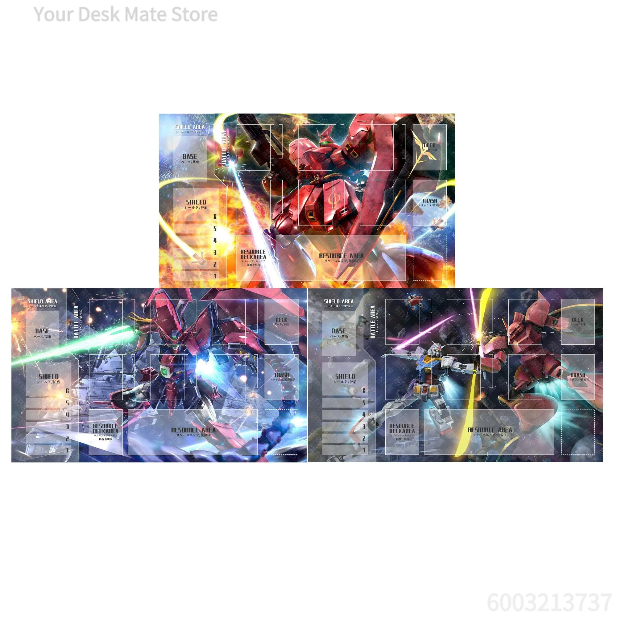 Self Made Cartoon Gundamed Gcg Card Battle Mat Gcg Single Player Board Game Card Battle Card Pad Gift Toys