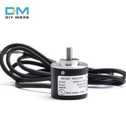 360 600 P/R Encoder DC 5V-24V Encoder 360p 600p Incremental Rotary AB 2 Phases 6mm Shaft Suit for Displacement Measurement