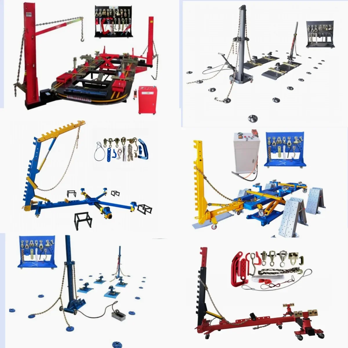 3000kg Automotive Chassis Frame Bench Body Collision Accident Quick Repair System Pulling Machine Frame Straightener