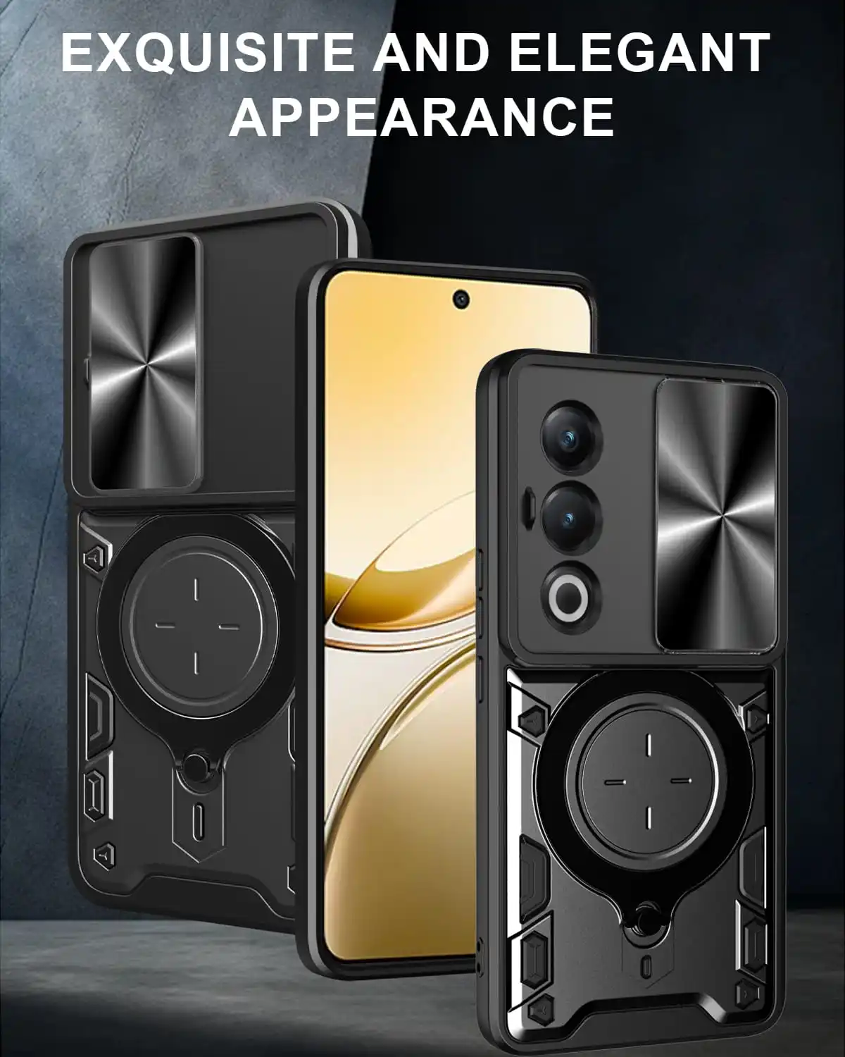 Case for itel S25 Magnetic Slide Camera Protection itel S25 Ultra 4G S23+ S23 Cover 360 Rotate Kickstand Armor Ring Funda Capa