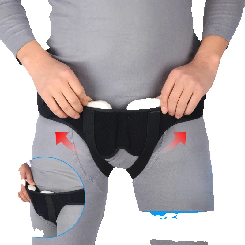 Verstelbare volwassen hernia riem man lies lies ondersteuning opblaasbare hernia tas met 2 verwijderbare compressie pads pijnverlichting - afbeelding 2