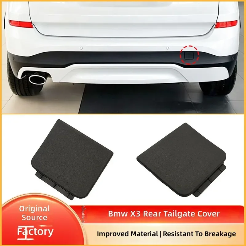 For BMW X3 F25 2014-2017 Rear Bumper Tow Hook Cover Trailer Hitch Hole Cap 51127338752