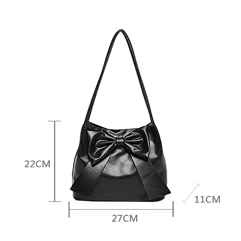 Fashion Bow Handlebags For Women Shoulder Bags Leisure Armpit Bag Shopping Versatile Bags Dumpling Handbag Female Hand Bags