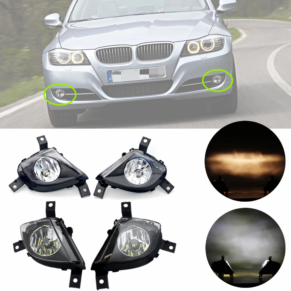 

Front Bumper Fog Light Lamp With Bulbs 63177199893 63177199894 For BMW 3 Series E90 E91 2009 2010 2011