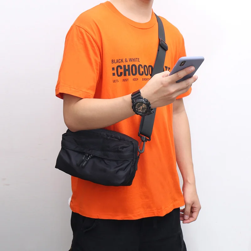 

Водостойкая сумка через плечо для пригородных поездок, повседневная нейлоновая сумка на молнии, многофункциональная поясная нагрудная сумка в стиле милитари