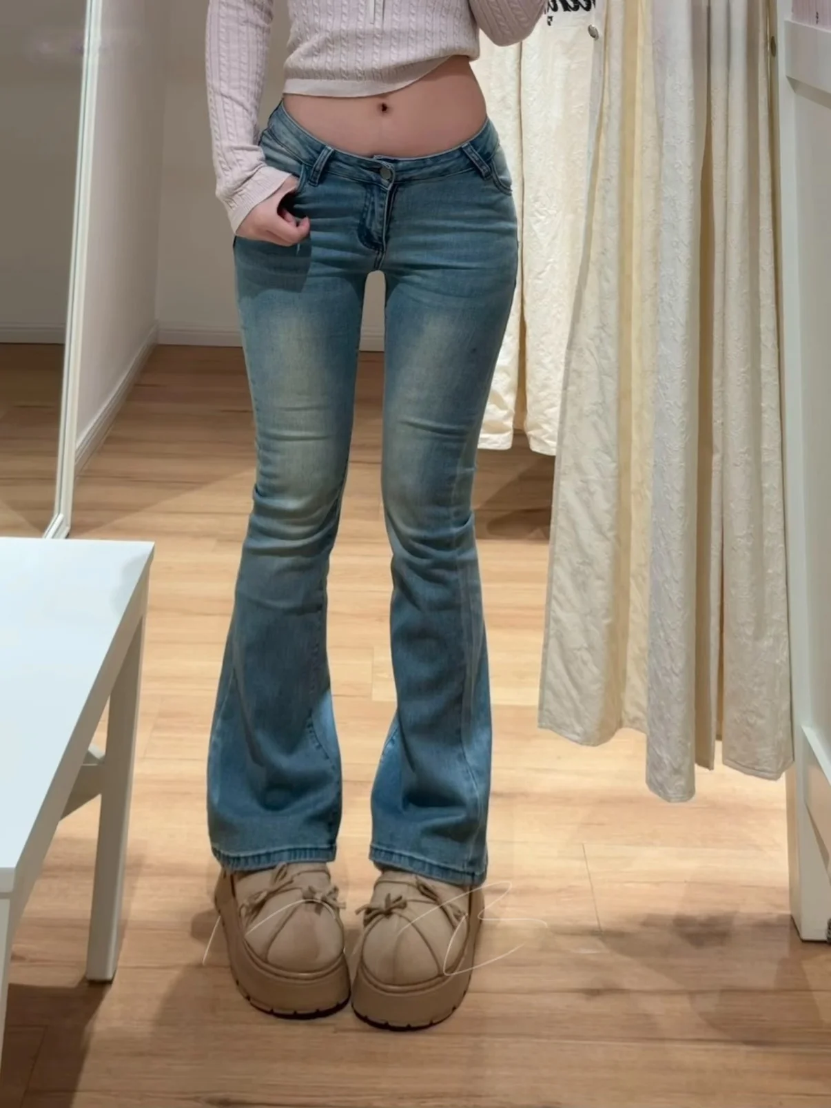 

Женские синие джинсы Lethal V Waist с высокой талией, расклешенные, из хлопка со стрейчем, повседневные, буткат, с эффектом подтяжки ягодиц, длина в пол