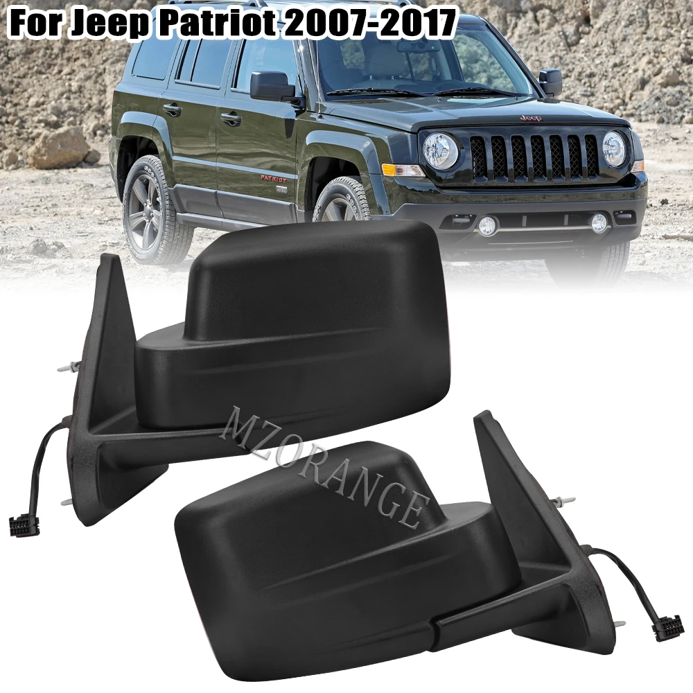 

5 Pins Side Rearview Mirror Assembly For Jeep Patriot 2007-2015 2016 2017 Car Wing Side Rear View Mirror Black Car Accessories