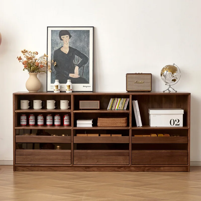 

Customizable North American Simple Bookcase Multifunctional Storage Floor Living Room TV Cabinet