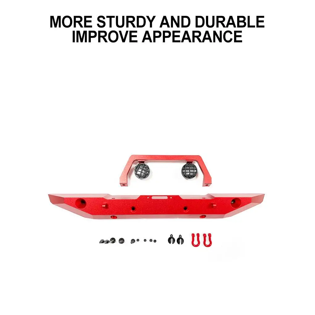 RCGOFOLLOW Aluminum Alloy Durable Front Bumper Wear-resistant Rc Front Bumper For 1 6 Rc Front Bumper Axial SCX6