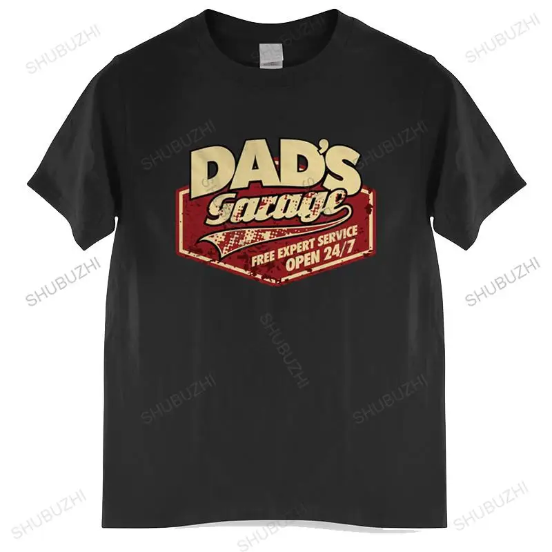 

Men Cotton T Shirt Summer Tshirt Dad Garage Mens Funny Car T Shirt - Mechanic Birthday Gift for Dad brand tee-shirt homme tops