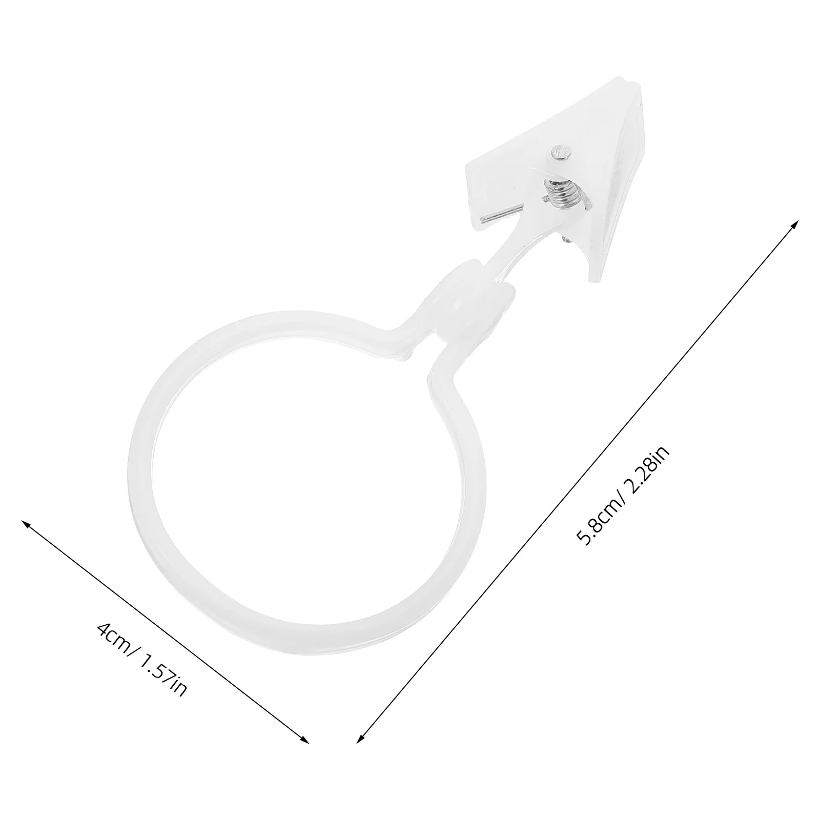 100pcs Curtain Rings Resin Drapery Hangers Smooth Heavy Duty White Plastic Clips For Window Drapes Rods Home Decor Easy Install