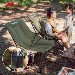 Naturehike High Back Portable Moon Chair, encosto ajustável, Outdoor Camping cadeira dobrável, lazer, pesca, caminhadas