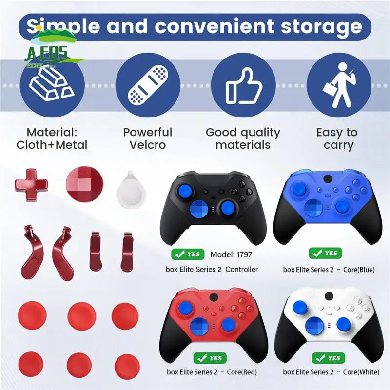 

AED5-Complete Component Pack For One Elite Series 2 Elite Edition Controller Metal Button Bag Charger Set