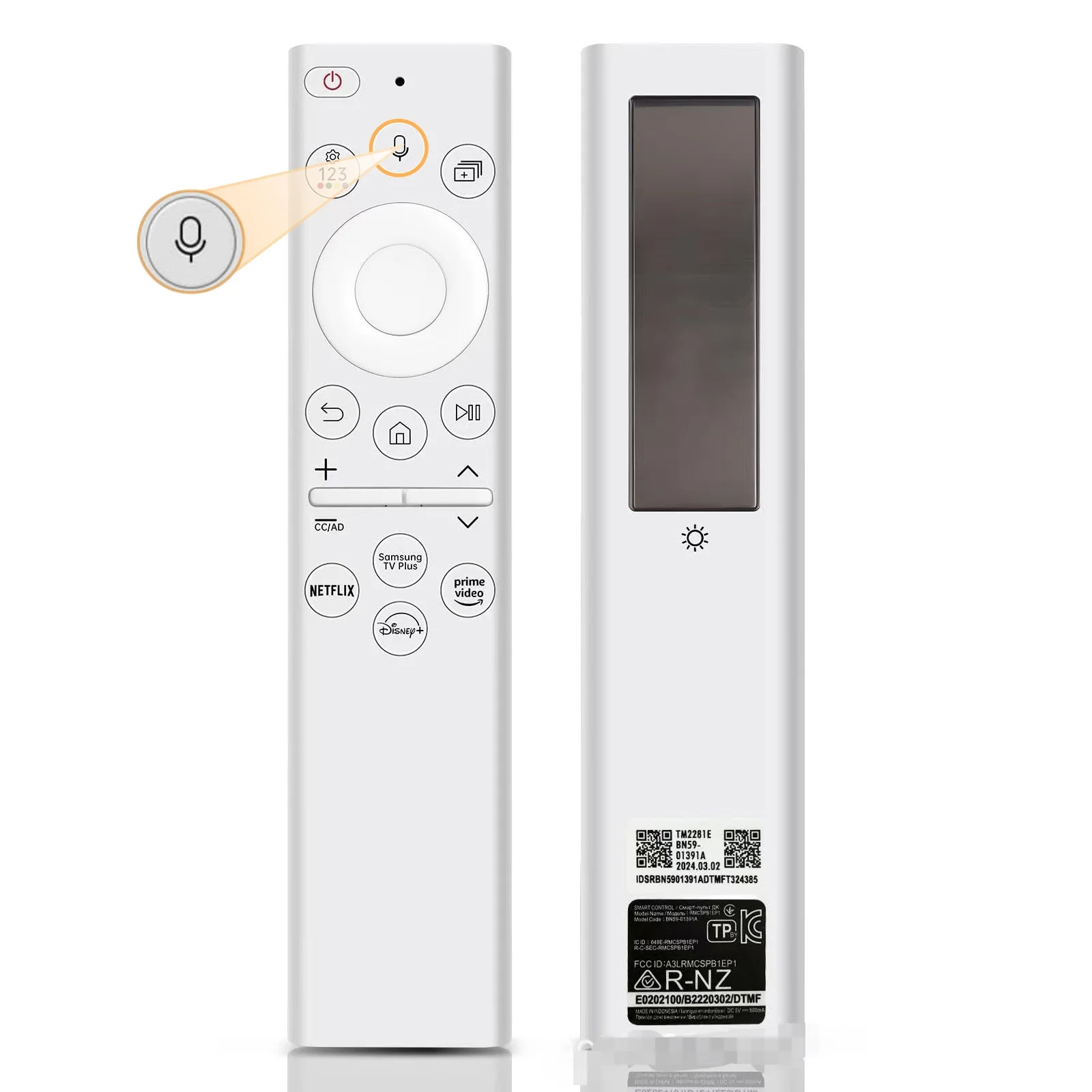 

BN59-01391A Solar Voice Remote for Samsung TV Remotes Replacement with Bluetooth Rechargeable Solar Cell Fit for Samsung Remote