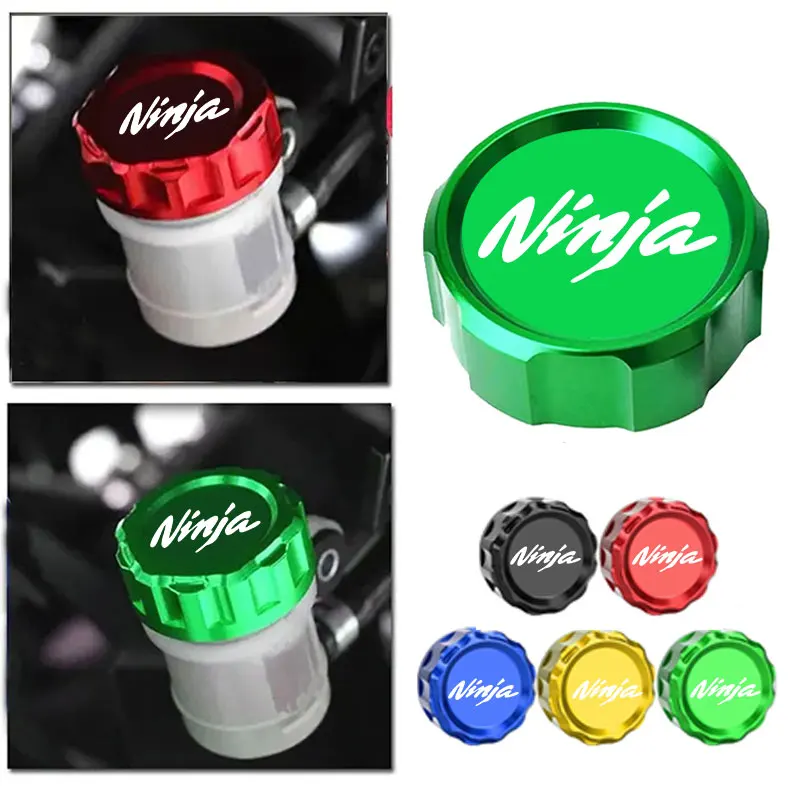 For Kawasaki Ninja 250 300 400 650 1000SX H2 Motorcycle CNC accessories rear brake fluid protection cap 2026