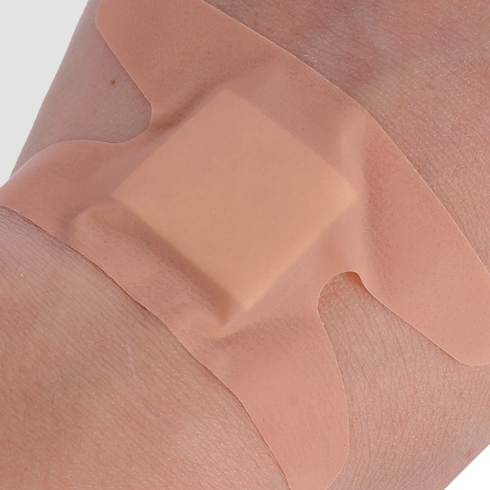

50pcs Waterproof Breathable Elastic Large Square Fingertip Joint Patch Kids Adults Camping Woundplast 76x38mm